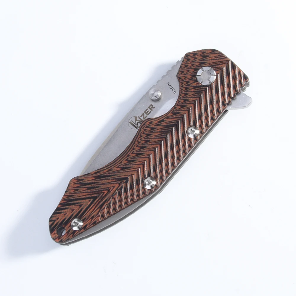 Тактический нож Kizer KI4418 титановый нож 3D текстурированная Ручка Полезные ручные инструменты для повседневного использования