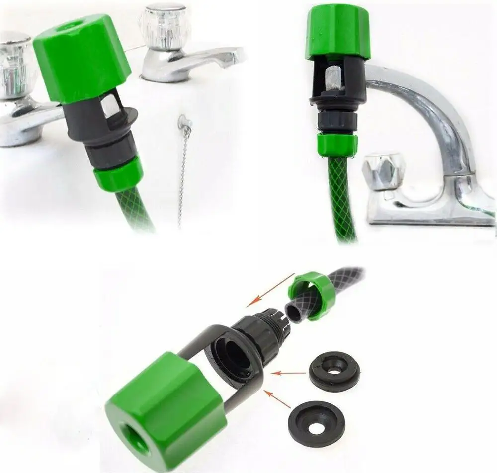 Tap To Garden Hose Pipe Connector Mixer Kitchen Water Tap Faucet