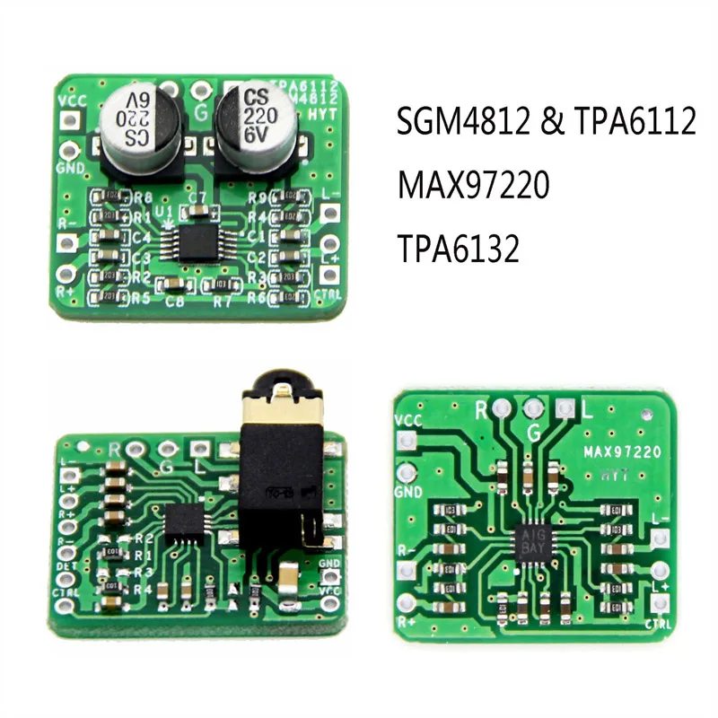 SGM4812 TPA6132 MAX97220 Сияющий декодированный усилитель дифференциальный сбалансированный HIFI аудио модуль Amp