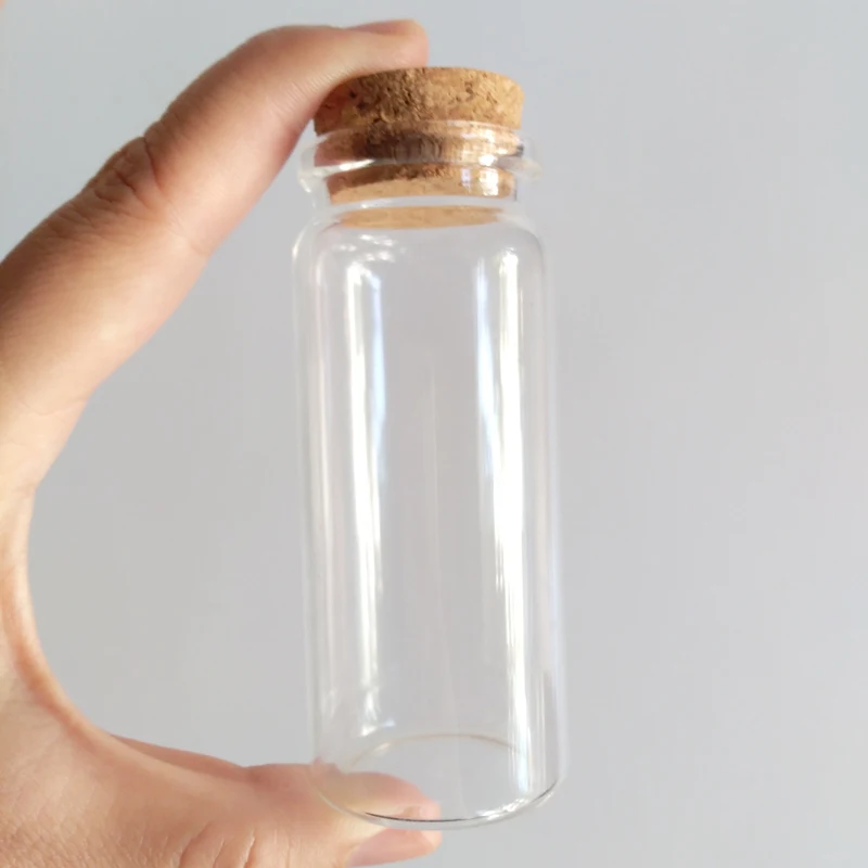65ml Glass vial with cork Decoration bottle empty candy jars 37*90mm clear home Storage jars 12pcs/lot