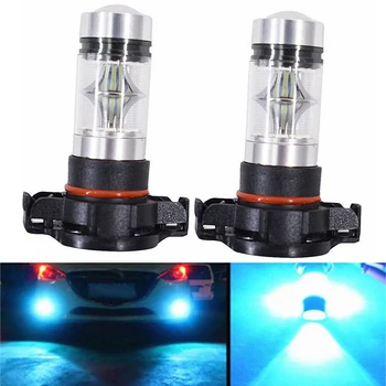 

1 Pair 8000K Ice Blue 100W High Power LED Headlight Bulbs Car Fog Light Kit 12-24V Day Running Light