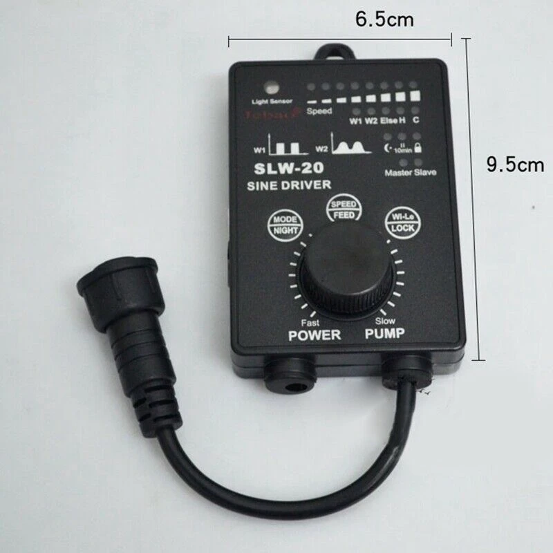 SLW-20, синусоидальный волновой генератор, тихий волновой насос 10000 л/ч, аквариум с американской вилкой