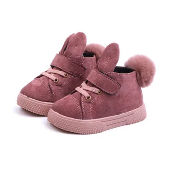 

2020 Winter New Girl snow boots Children plus velvet fashion ANKLE boots girls warm baby cotton shoes princess shoesСапоги детей