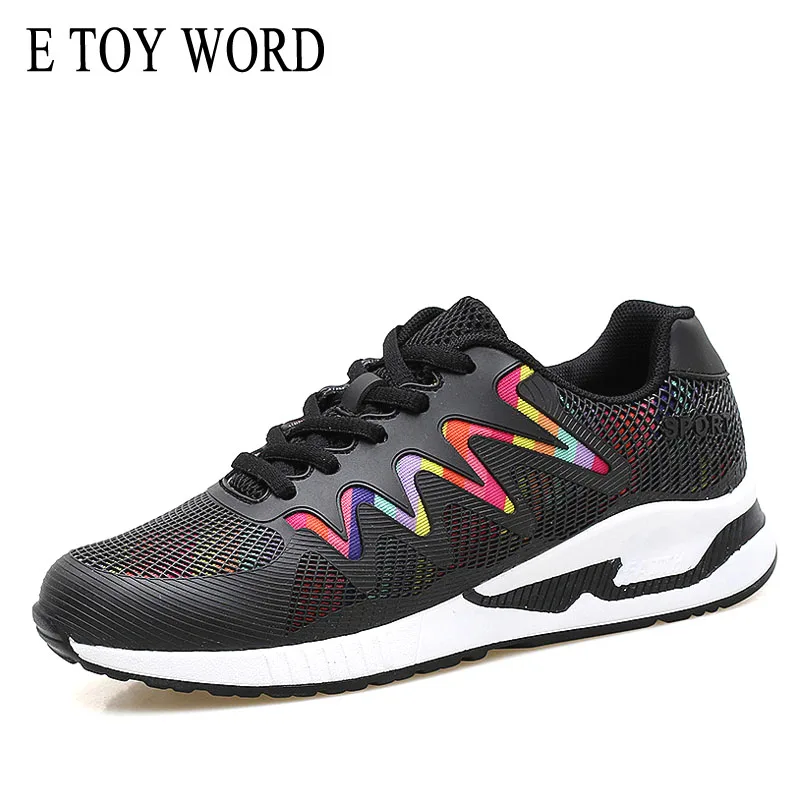 

E TOY WORD Sports Net Shoes Womens Breathable lightweight running fitness shoes female candy color casual shoes zapatillas mujer