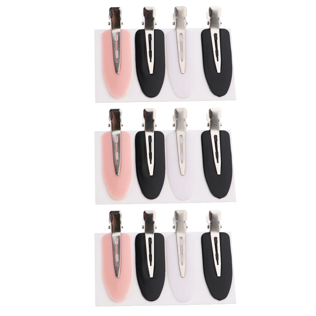 12 Pcs Hair Clips, No Bent Hair Bangs Clip, No Mark Hair Pins, Curl Clips Barrette for Makeup Hairstyle Salon Accessories
