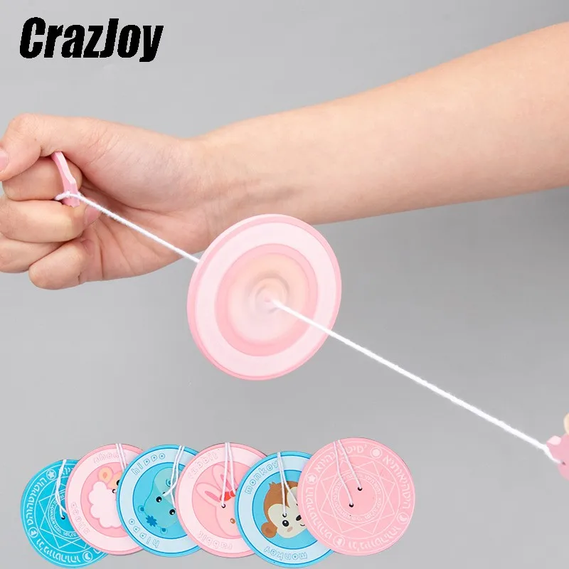 

New Cute Wooden Buttons Flywheel Cartoons Pull Line Pink Wind Makes A Sound Wheel Whistle Creative Classic Toys For Kid Gift