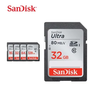 

SanDisk Ultra Memory Card SDHC/SDXC SD Card Class10 16GB 32GB 64GB 128GB Cards C10 UHS-I 80MB/s Flash Card for Full HD Camera