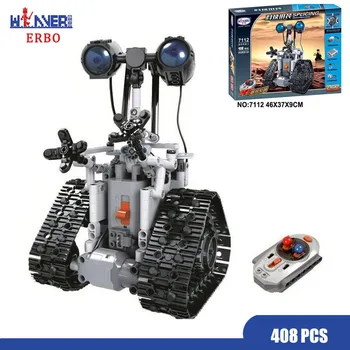 

ERBO 408PCS City Creative RC Robot Electric Building Blocks Technic remote Control Intelligent Robot Bricks Toys For boys