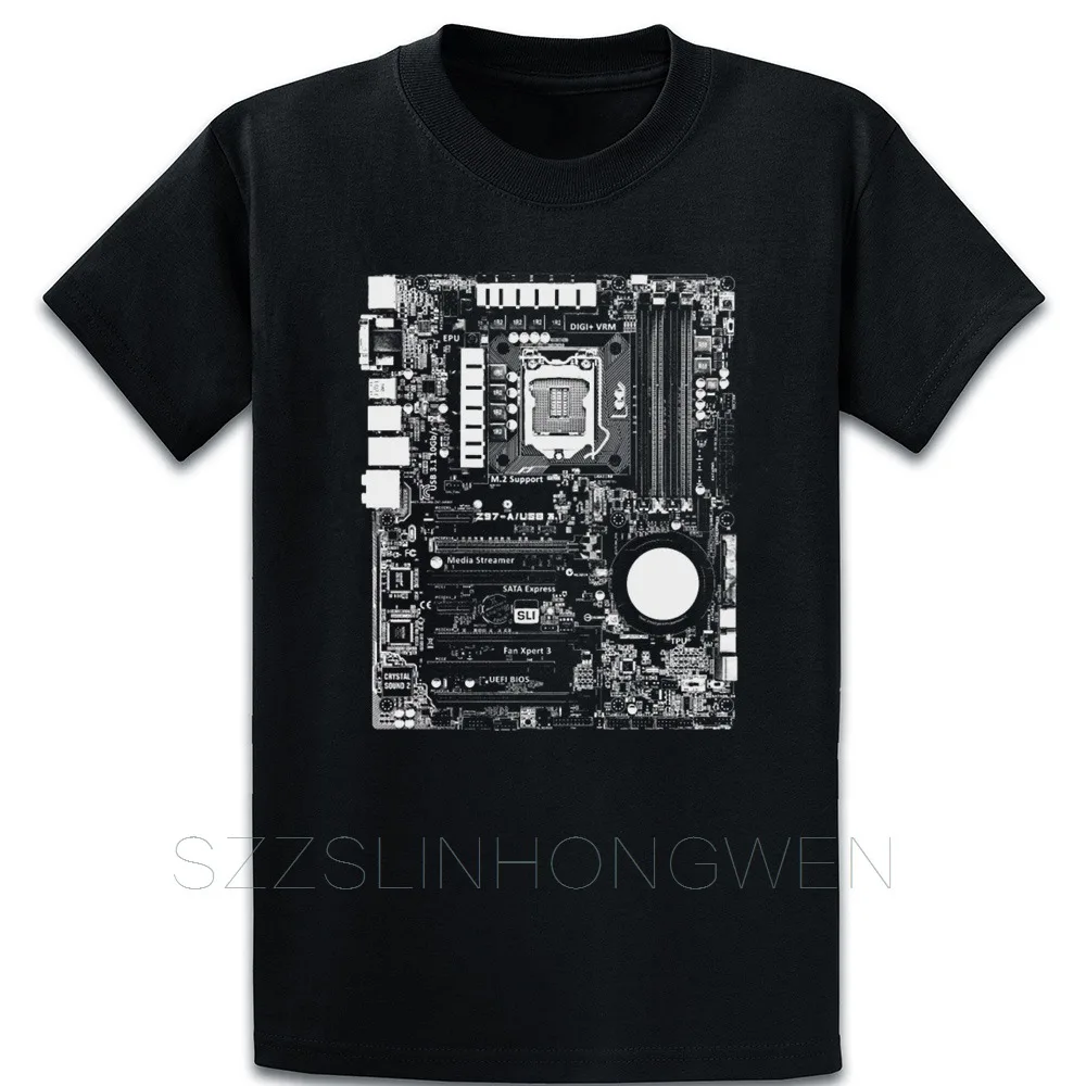Mainboard Nerd Geek Hardware T Shirt Cute Cool Short Sleeve Summer Streetwear S-5xl Customized Comical |