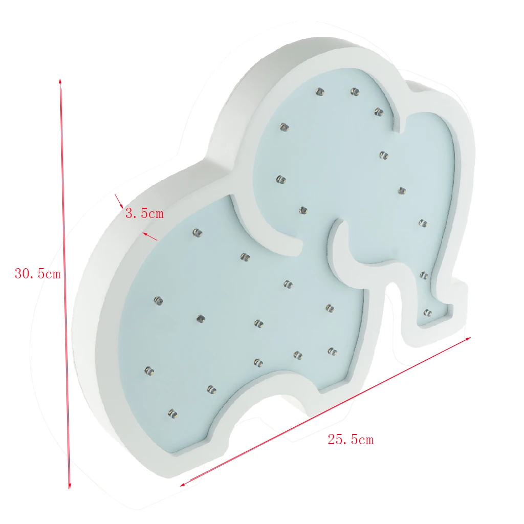 Cute Elephant LED 3D Light Night Light Kids Gift Toy For Children Bedroom
