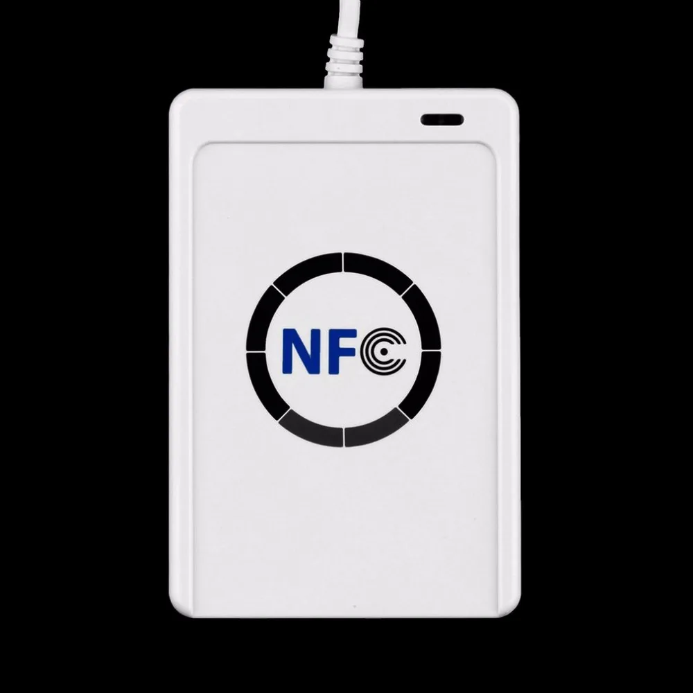 Leitor de Cartão Iec18092 + 5 Rfid Escritor Inteligente Copiadora Duplicador Software Clone Gravável Usb S50 13.56mhz Iso - Pces m1 Cartões Nfc Acr122u 4 Leitores de cartões Sim e backup