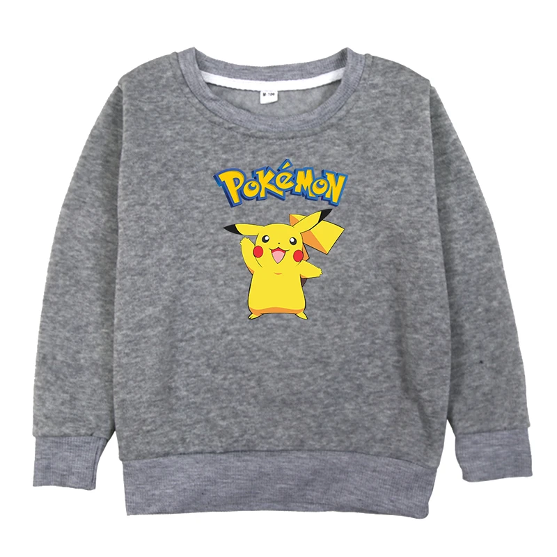 New Pikachu Baby Kid Boys Girls Sweatshirts Autumn Winterroupas Infantis Menina Pokemon Print Top Kids T-shirt Clothes