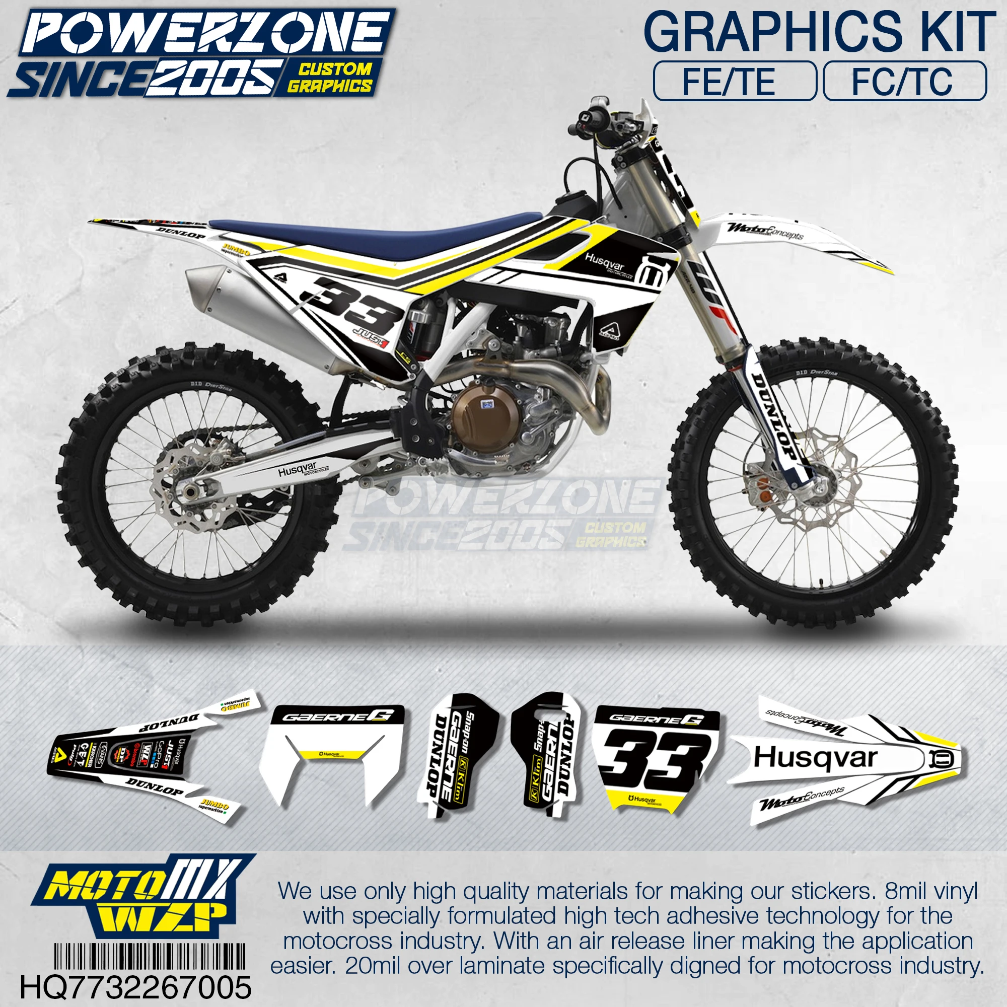 Фотообои PowerZone наклейки 3M на заказ для Husqvarna 2017 до 2019 FE TE FC TC 250 500cc 709|Наклейки и