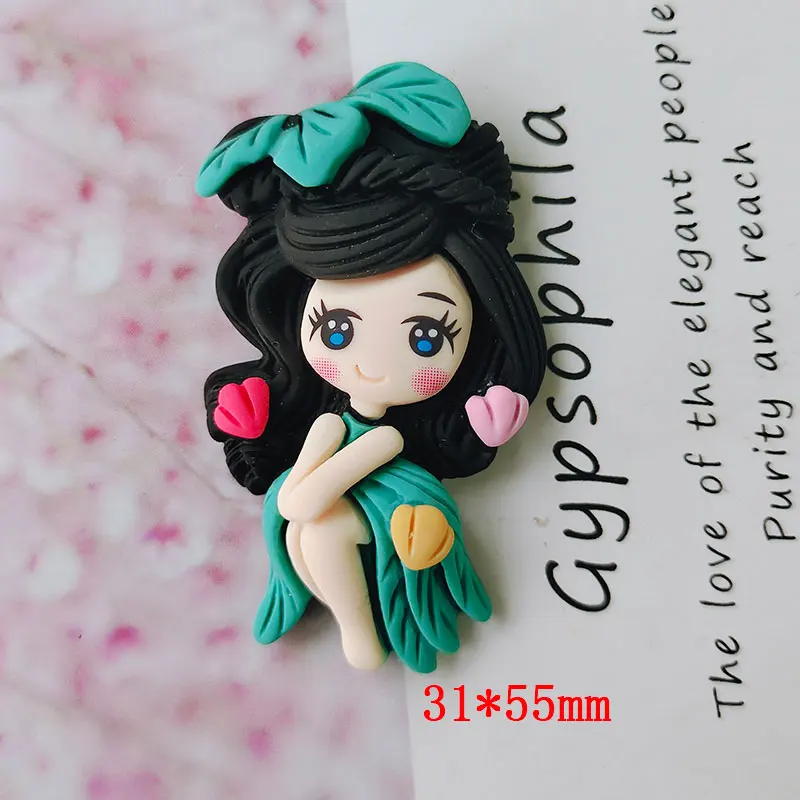 Flat back resin cartoon Princess hair clothes accessories DIY resin girl ornaments 5pcs/lot doll handmade accessories