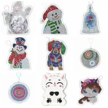 DIY pełna święty mikołaj wiertła diamentowe malowanie kopertówka portmonetka brelok zawieszki Stitch haft prezent na Boże Narodzenie dla dziewczynek(China)