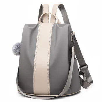 

Anti-Theft Backpack Women's Korean-Style 2020 New Style All-match Single-Shoulder Messenger Bag Fashion Soft Leather Backpack