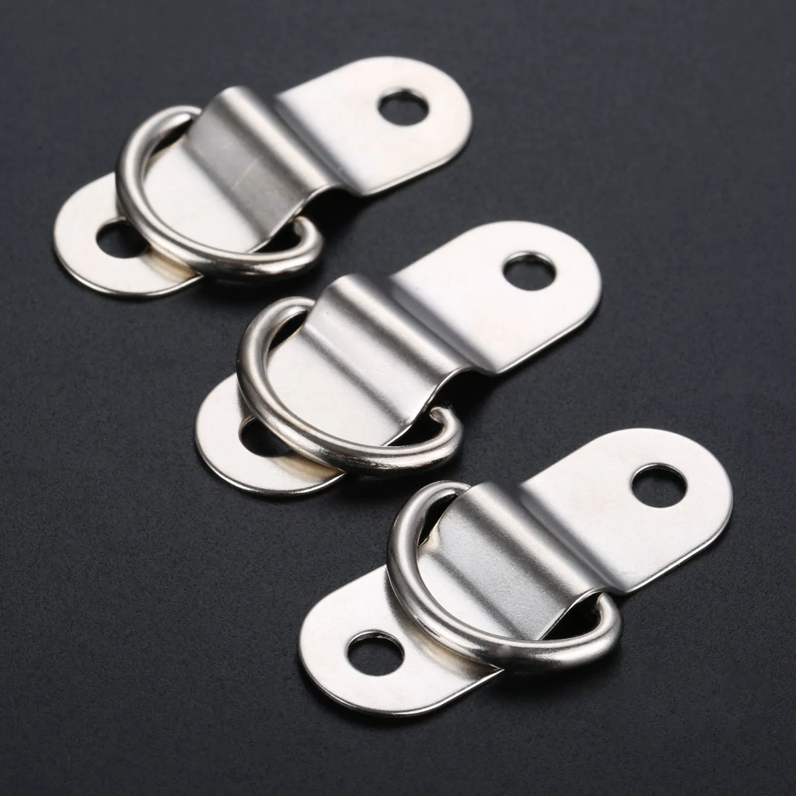 10Pcs Metal Flat Seamless D Ring Button Half Round Buckle Garment Accessories Bags Hats Handle DIY Hardware Fitting 46*16mm