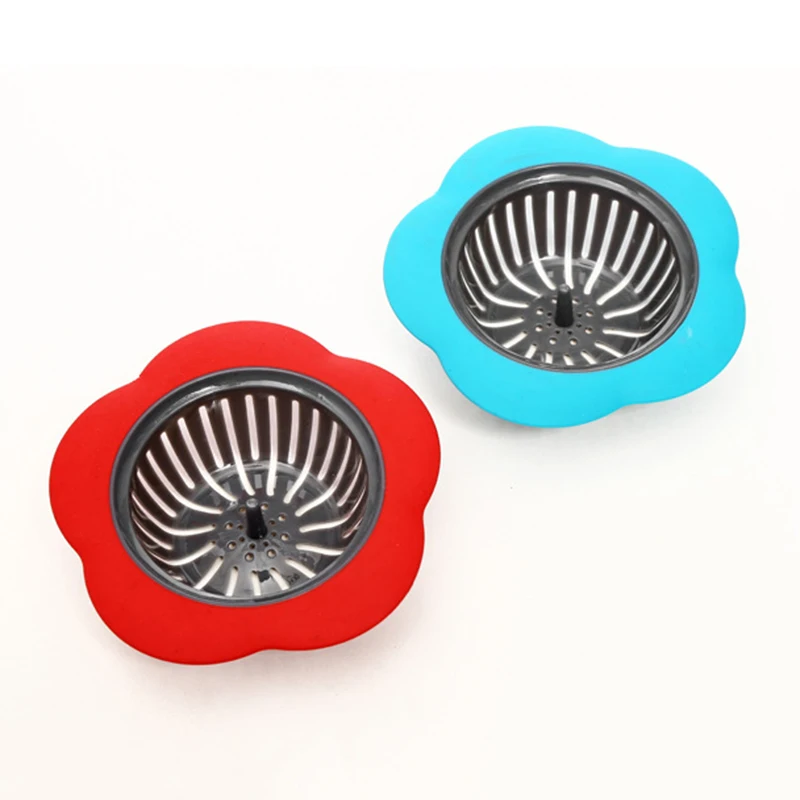 Hair Catcher Stopper Stainless Steel Bathtub Shower Drain Hole Filter Trap Metal Wire Sink Strainer Kitchen Bathroom Accessories
