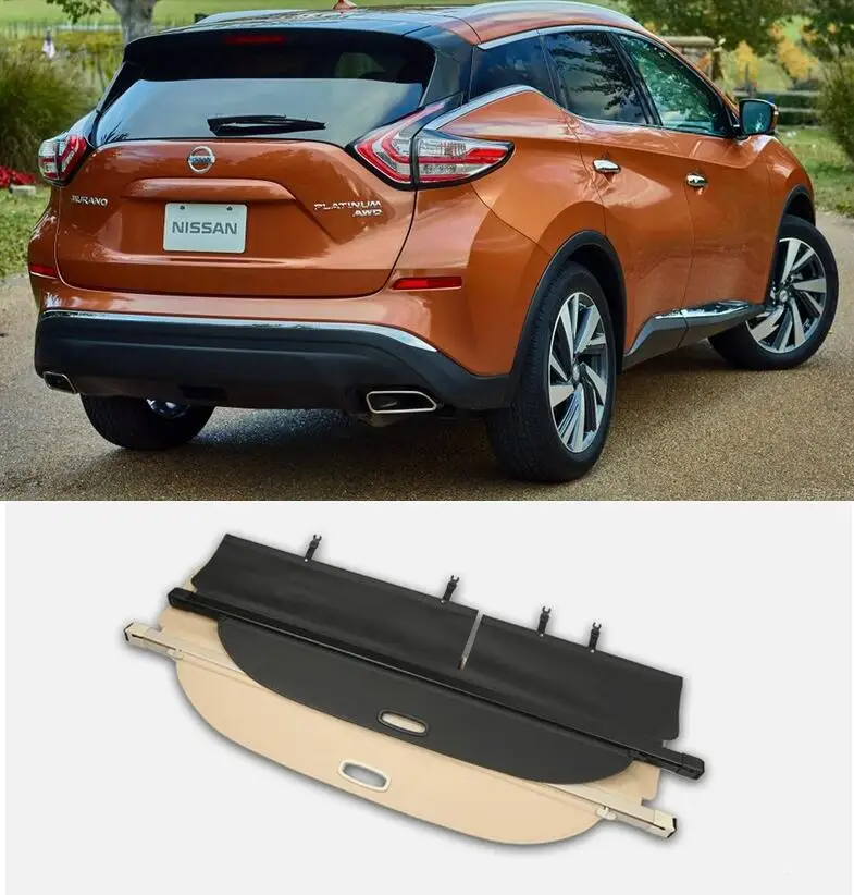 

Fits For Nissan Murano 2015-2018 Car Rear Trunk Cargo Cover Security Shield Screen shade (black, beige)