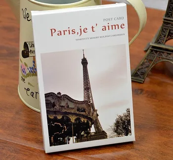 

European Landscape Paris Moments 30pcs Delicate Classical Retro Landscape Postcard Gift With Extra-thick Texture Greeting Card