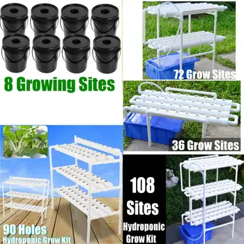

12 Types Plant Hydroponic Systems Grow Kit 108-8 Holes Nursery Pots Anti Pest Soilless Cultivation Indoor Garden Culture Planter