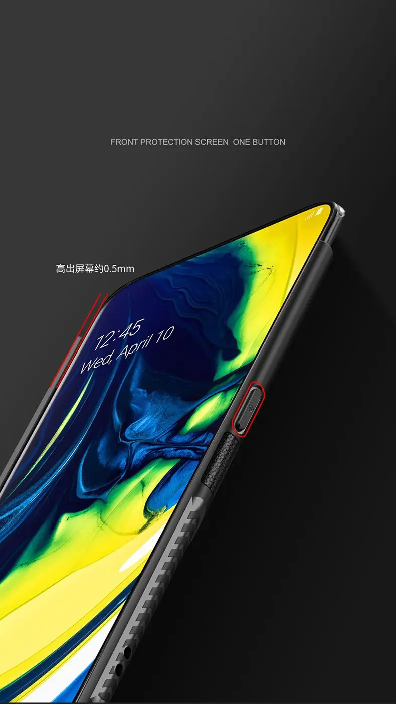 Для samsung A80 чехол с кожаным узором для samsung Galaxy A60 A70 A50 металлический Невидимый кольцевой кронштейн TPU+ PC чехол