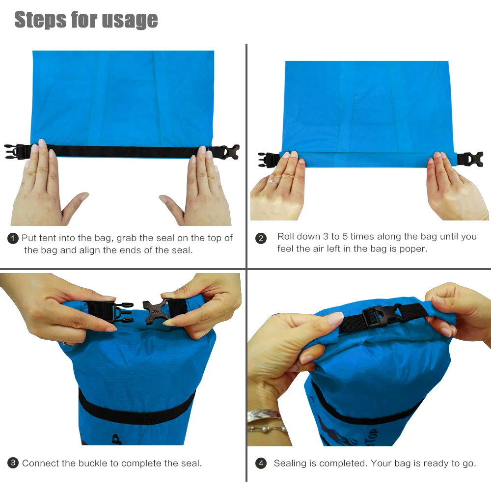 GeerTop Регулируемая компрессионная сумка для палатки полиэстер легкий водонепроницаемый сменный мешок для хранения вещевой мешок для кемпинга снаряжение Синий
