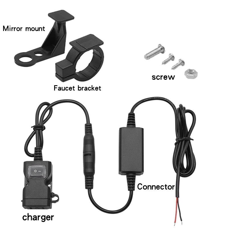 Двойной USB мотоцикл Зарядное устройство 5V 1A/2.1A адаптер Питание gps ATV разъем(жидкокристаллический дисплей) 9-24 V/9-90 V Водонепроницаемый зарядки для iPhone Sumsung - Тип штекера: Универсальный
