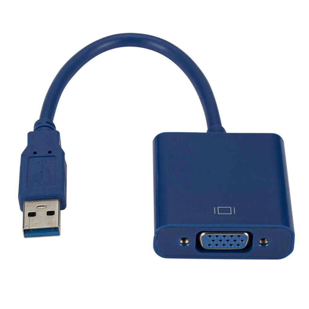 Ouhaobin USB 3,0-VGA адаптер ультра мульти-дисплей видео конвертер HD адаптер для телефона для компьютера - Цвет: BU