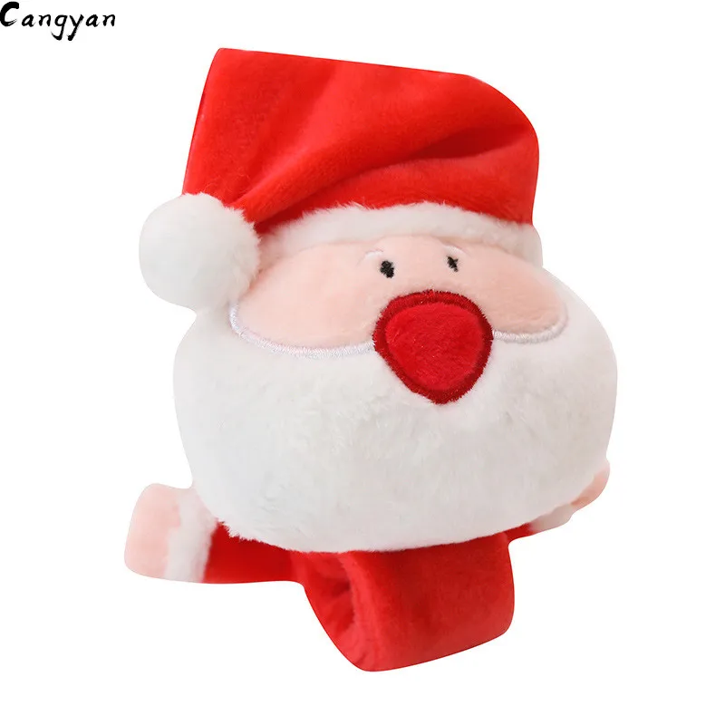 Cute Santa Claus Pat Clap Bracelet Elk Bracelet Christmas Gift Christmas Tree Toys Kids Love - Color: Santa Claus