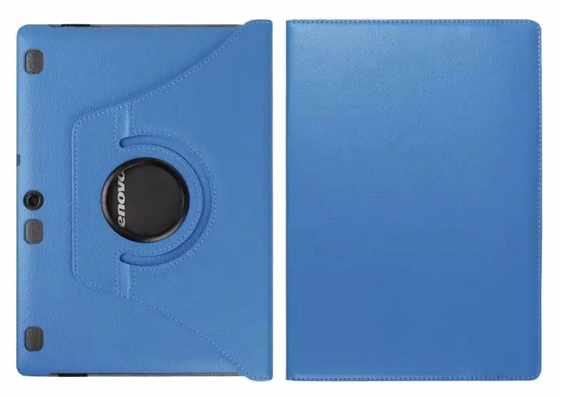 skyblue 360 градусов вращающийся чехол для lenovo Tab 2 A10-70 A10-70L A10-70F 10,1 планшет из искусственной кожи чехол для Tab2 A10-30 X30 X30F+ подставка для ручек - Цвет: skyblue