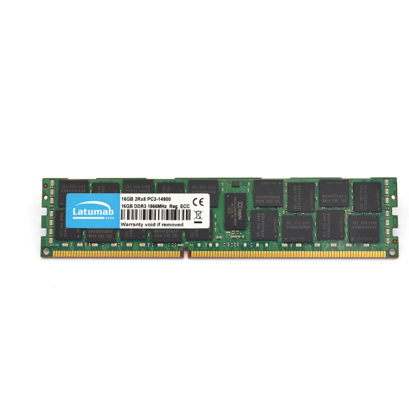 Latumab 16 Гб оперативной памяти, 32 Гб встроенной памяти, 64 ГБ DDR3 1866 МГц PC3 14900 регистровая и ecc-память Серверная Память RAM память пк модуль памяти RAM кода коррекции ошибок 1 шт./2 шт./4 шт
