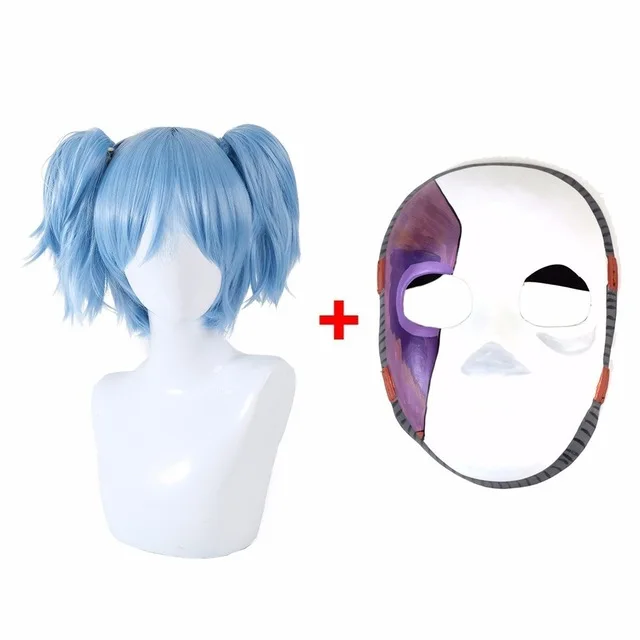 Wig Mask Игра Салли маски для лица Косплей SallyFace латексные маски парик костюм, реквизит для взрослых женщин мужчин Хэллоуин вечерние реквизит - Цвет: Wig Mask