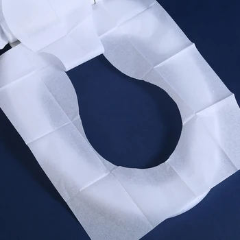 

100pcs Disposable Toilet Seat Cover Mat Non Slip Toilet Paper Pad For Travel Camping Bathroom Accessiories Flushable