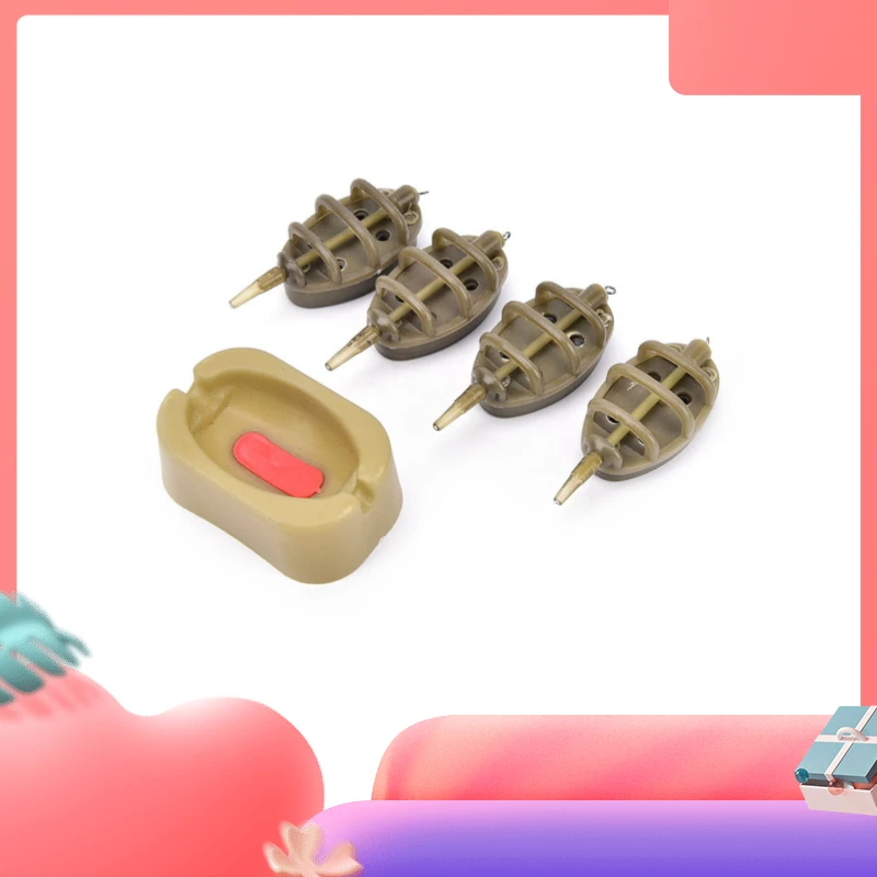 Встроенный метод карпа рыболовный Фидер свинцовый набор 4 фидера прессформы