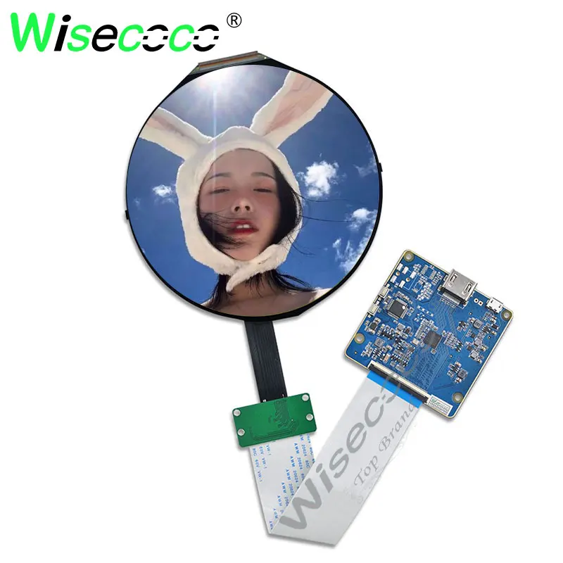

wisecoco 5 inch round panel for watch diy project display screen with HDMI micro USB mipi driver board 1080x1080 RGB