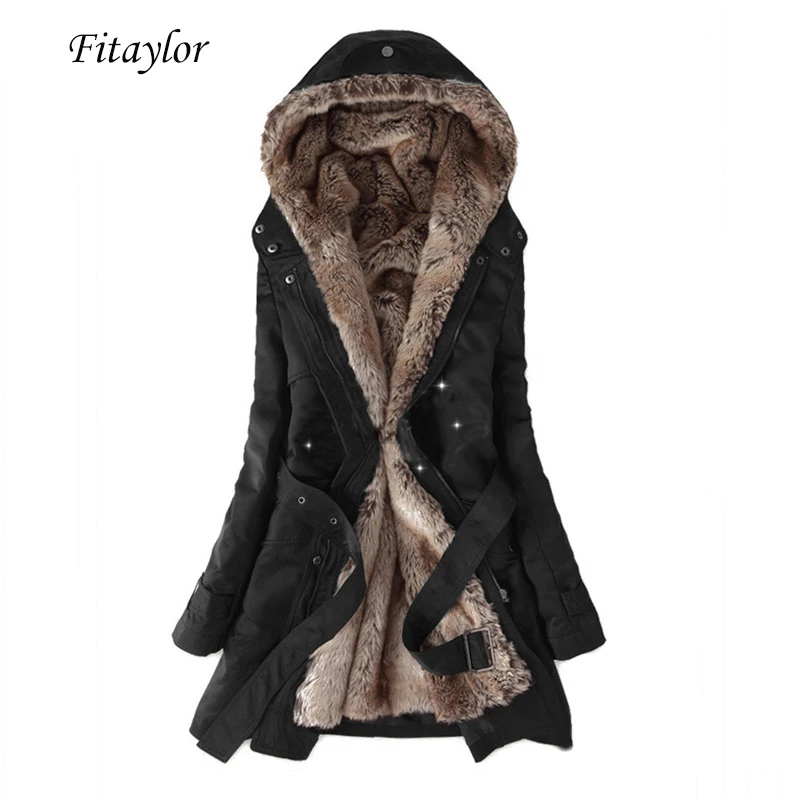 Fitaylor, женская зимняя куртка, повседневная, с хлопковой подкладкой, Женское пальто, женская куртка, плотная, теплая, женские парки