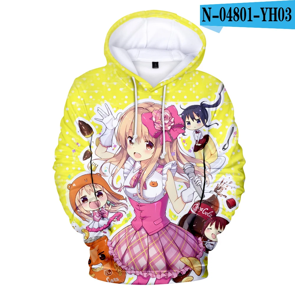 Горячий Himouto! Umaru-chan толстовки с 3D принтом толстовки брелок для ключей в стиле ретро одежда с длинными рукавами с капюшоном плюс размер для женщин - Цвет: E