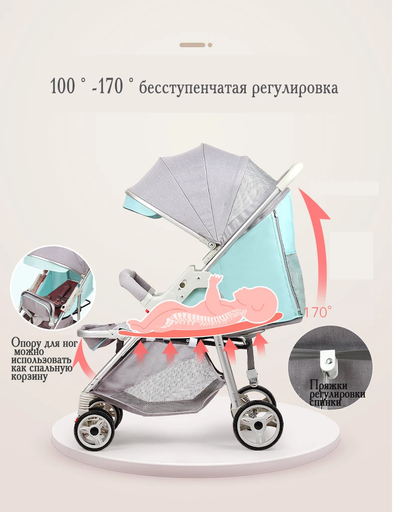 Wisesonle коляска детская складная переносная тележка Сложить Легкая коляска Россия