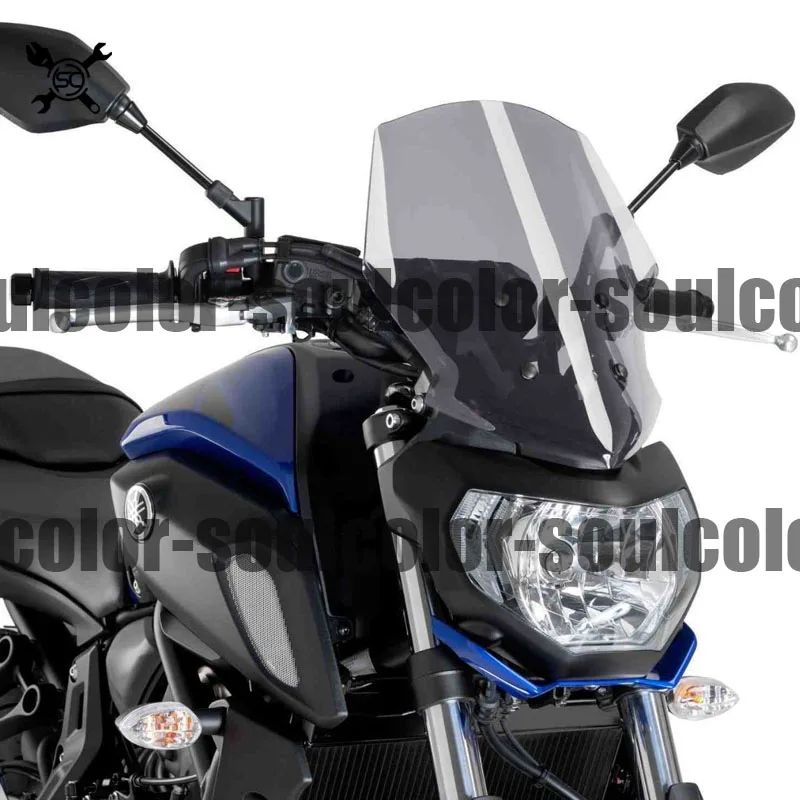 Мотоцикл ветровое стекло козырек ветрового стекла Viser подходит для YAMAHA FZ07 MT07 MT-07 18-19 Double Bubble