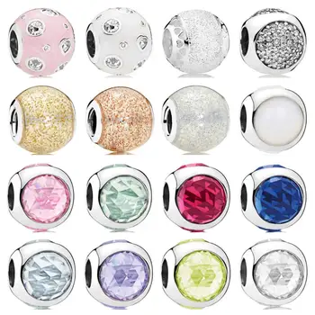 

PDB ZZ 36 High-quality jewelry, multi-colour luminous water drop glass charm, beads, roses, glittering fantasy gifts for women