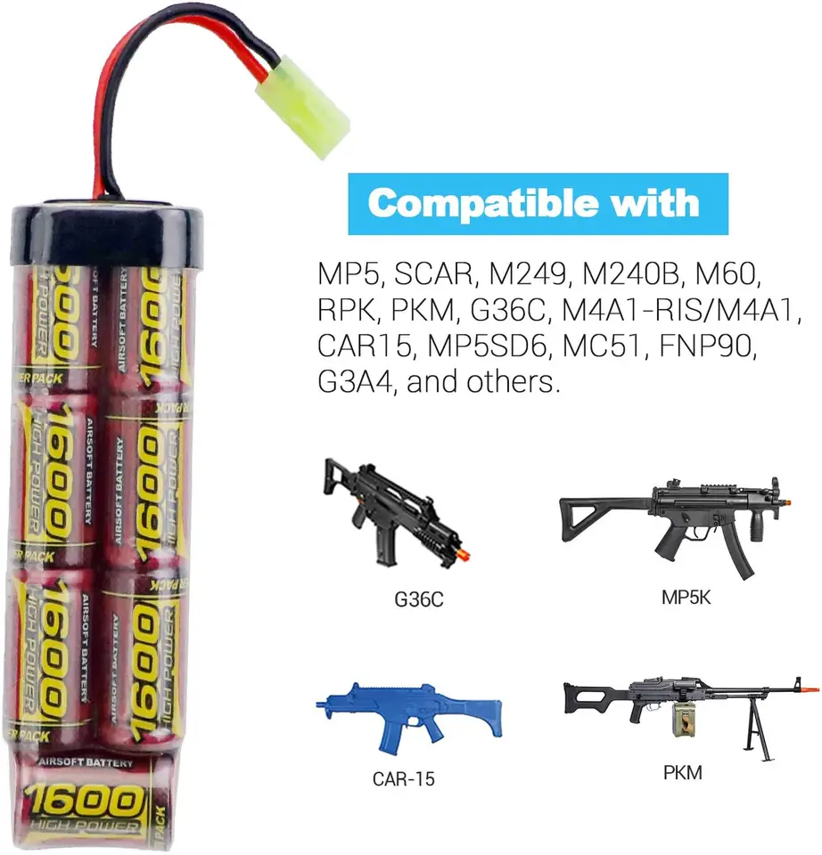 MP5 Airsoft　+　バッテリー MP5 Airsoft + バッテリー Battery selection for the MP5