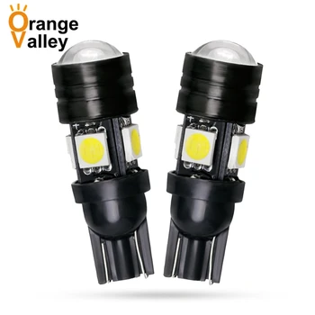 

100pcs/lot T10 4SMD 5050 LED Bulb Auto Lamps COB Xenon Litghts White 4 SMD DC 12V Parking License Plate Lighting 4led