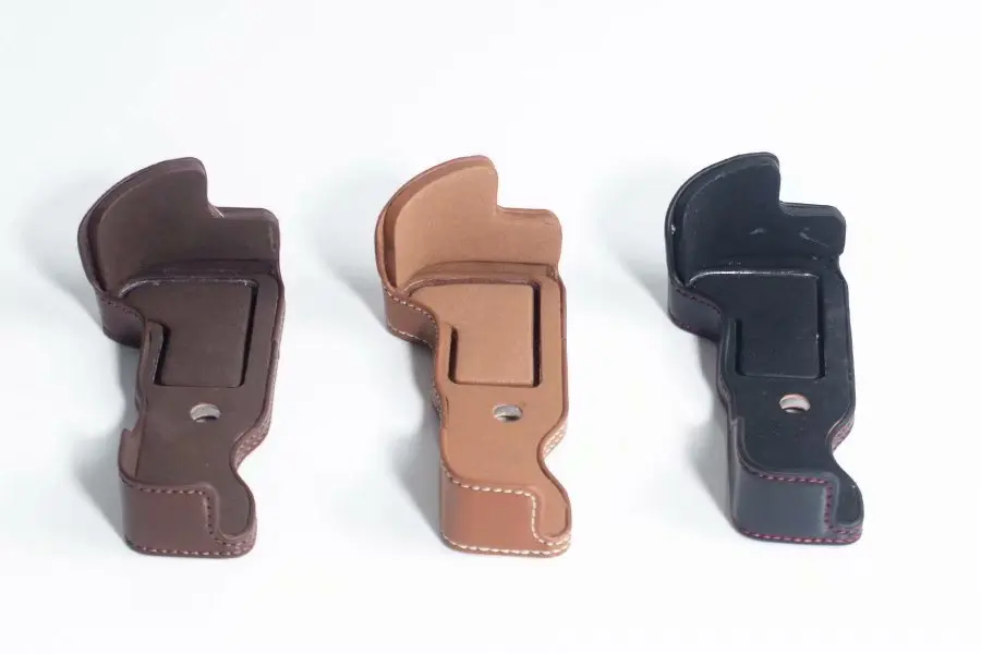 Pu Leather Case Bottom Opening Version Protective Half Body Cover Base For Canon EOSM6 EOSM6II M6 M6II Digital Camera