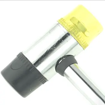 

No Elasticity Dead Blow Rubber Hammer Mallet Double-faced Shock Absorbing with A Steel Handle