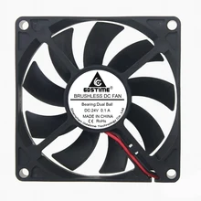 1 pces gdstime 80x80x15mm refrigerador dc 24v 2pin 80mm 8cm 8015 dupla bola sem escova computador caso ventilador de refrigeração