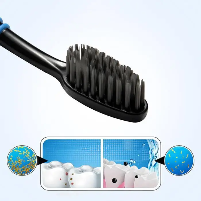 Soft Bristle Bamboo Charcoal Toothbrush Tooth Brush Dental Care Teeth Multicolor