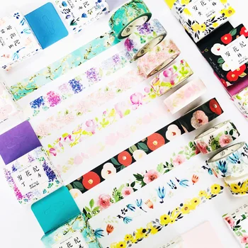 

15mmx7m Flowers Garden Paper Washi Masking Tape Scrapbooking DIY Decor Diary Album Notebook Caft