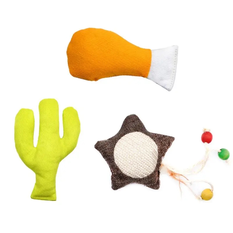 3 пачки игрушки для кошек, котенок рыба игрушка подушка Жевательная укус удар поставки для домашних животных Y5GB