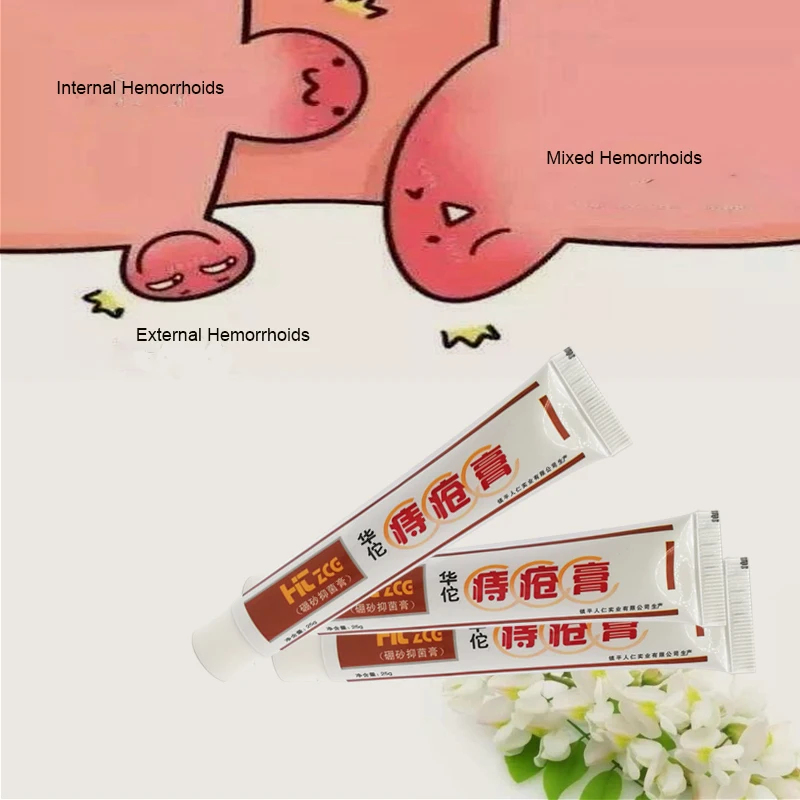 Hemorrhoids Treatment Cream | Hua Tuo Hemorrhoid Ointment Made From Herbs Treat Hemorrhoids Relief The Pain Regain Health Antipruritic Comfortable